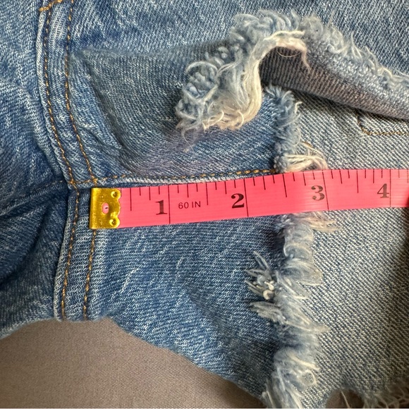 Levi's 501 shorts women 24 cotton blend high rise daisy dukes denim blue - Picture 10 of 10